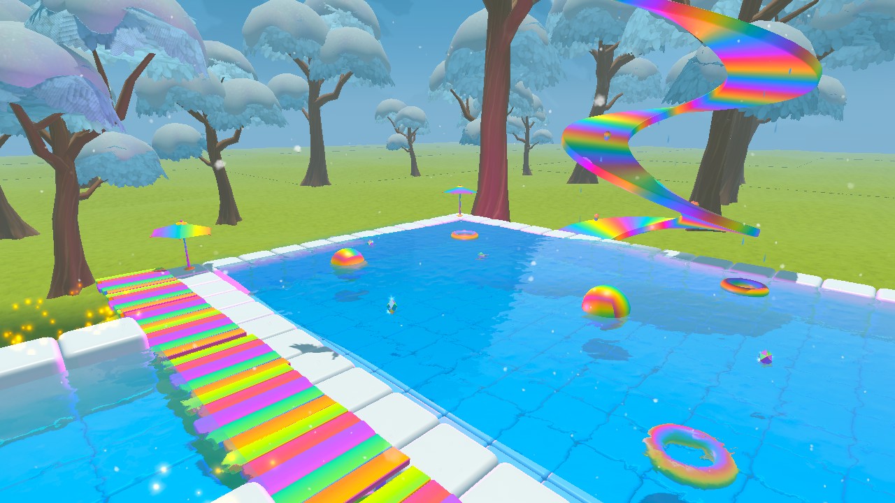 Colourful Snowy Fun Pool 🌈 - HiberWorld: Play, Create, Share.