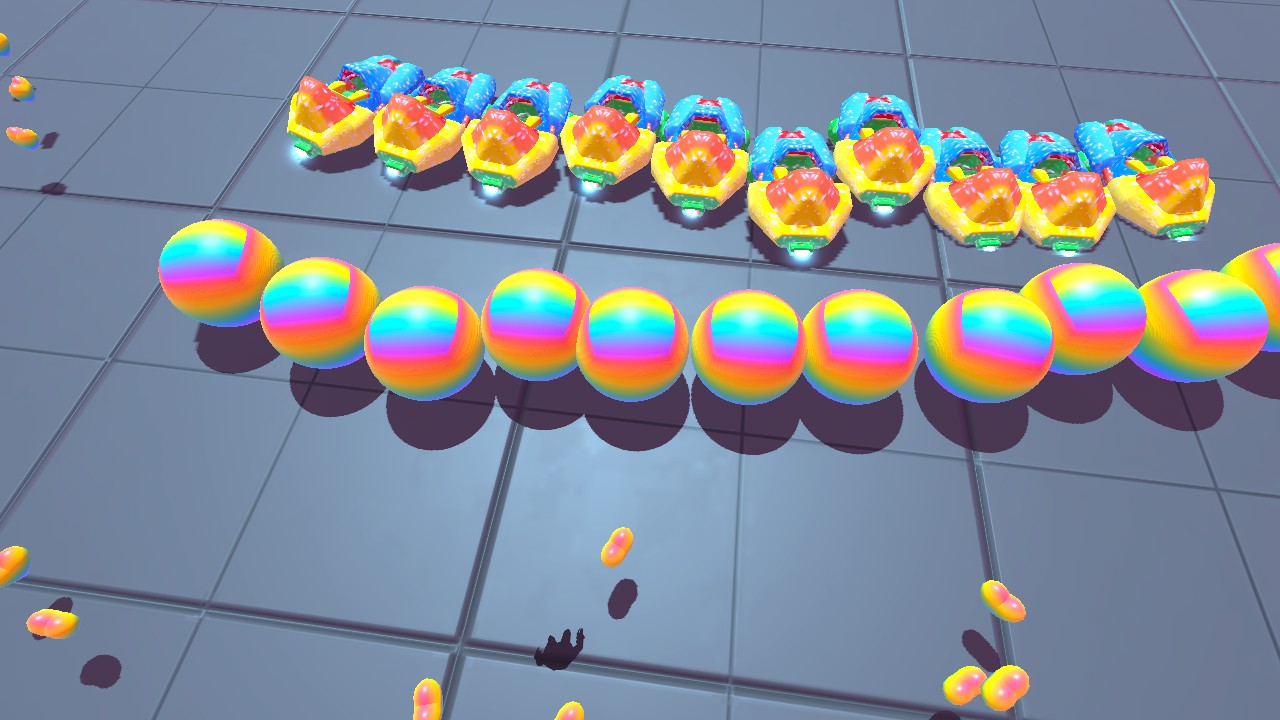 Rainbow candy with gummy