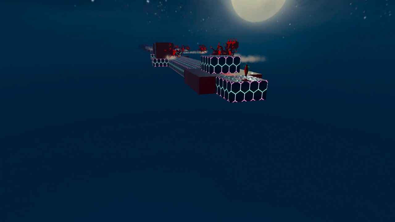 Red neon and hex obby