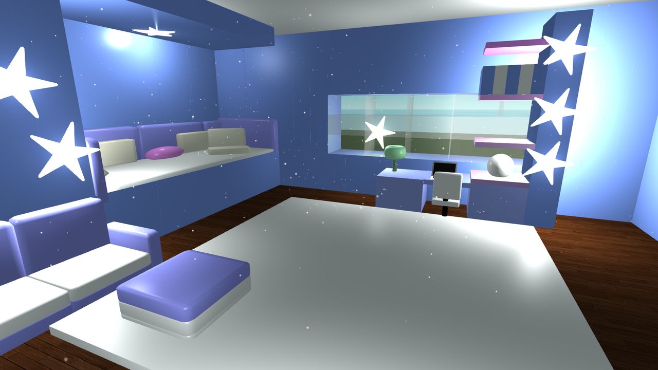 blue asthetic room