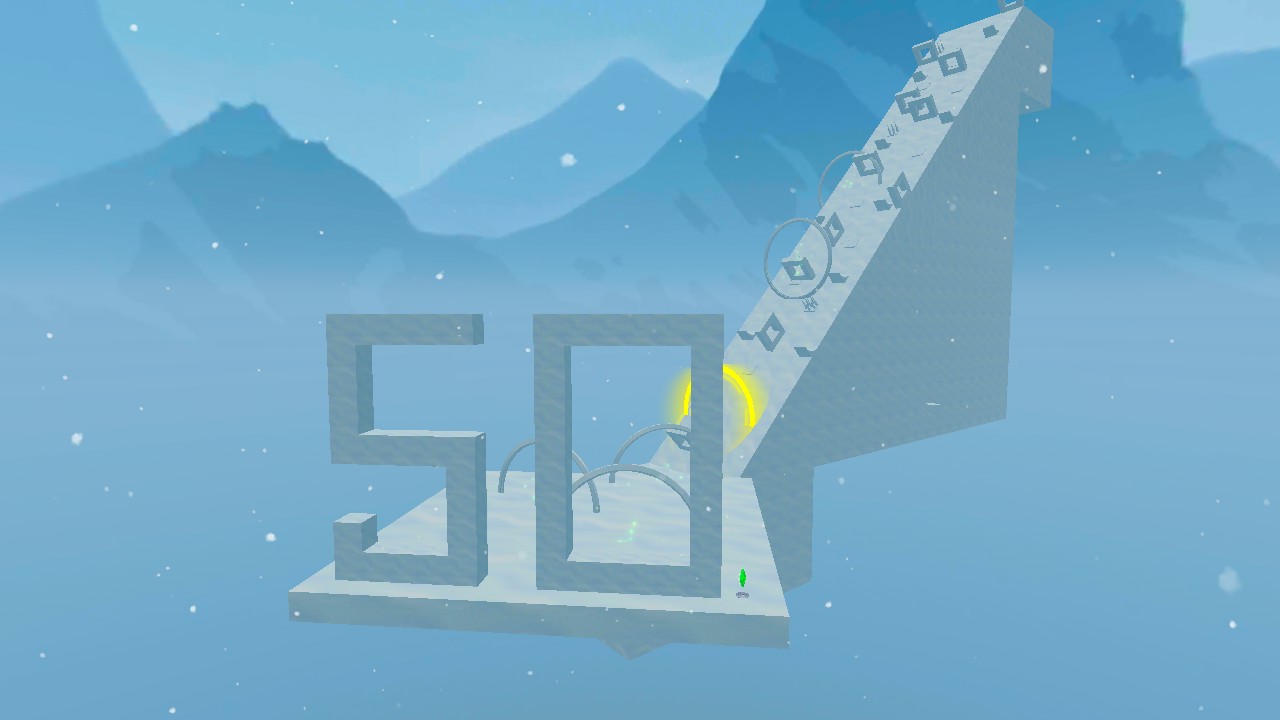 50 followers obby except you are on a snowboard