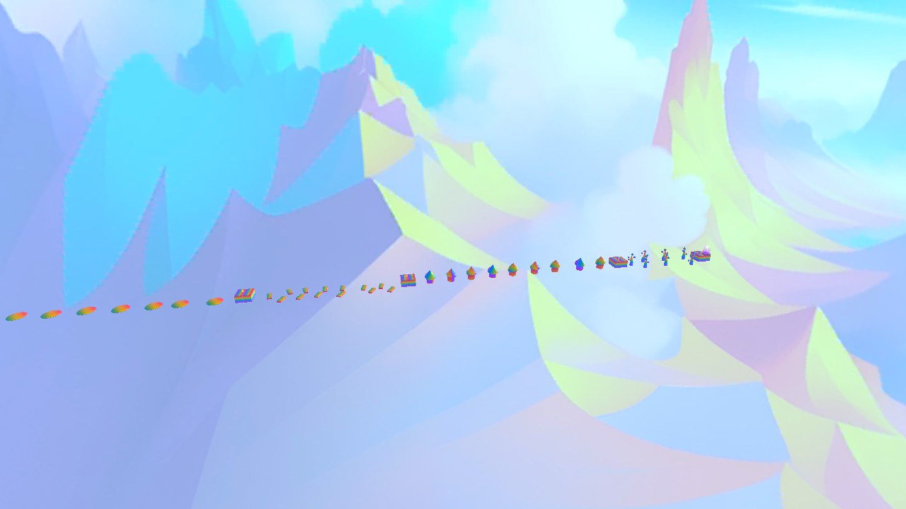 Short rainbow obby with hidden finish line!!!