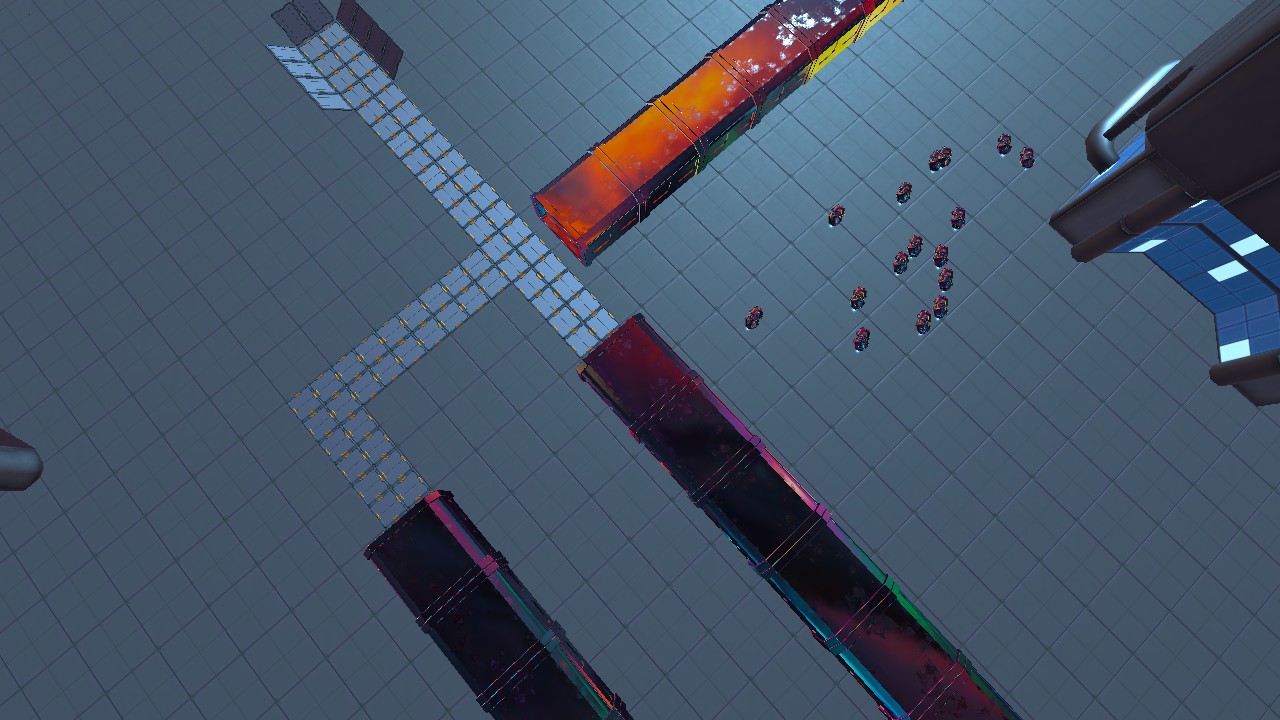 Fly space train stacion city