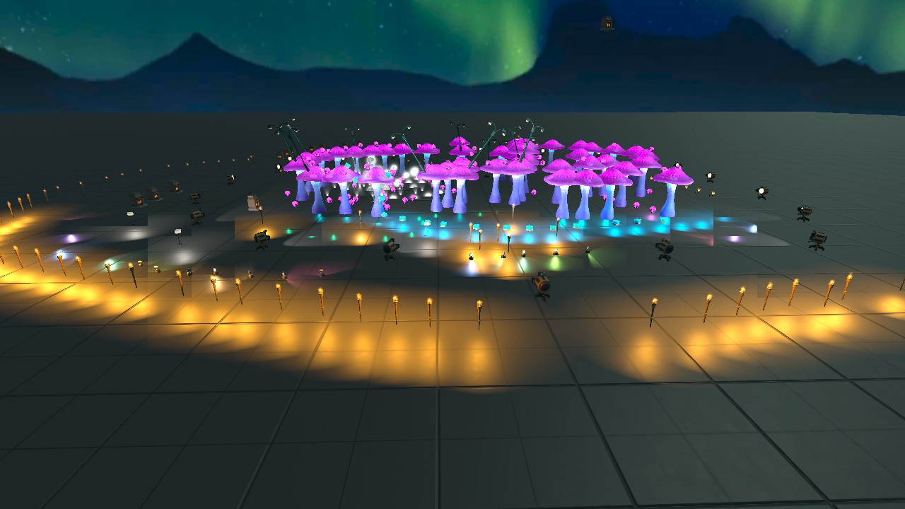 Think about beautiful lights and flowers if you want