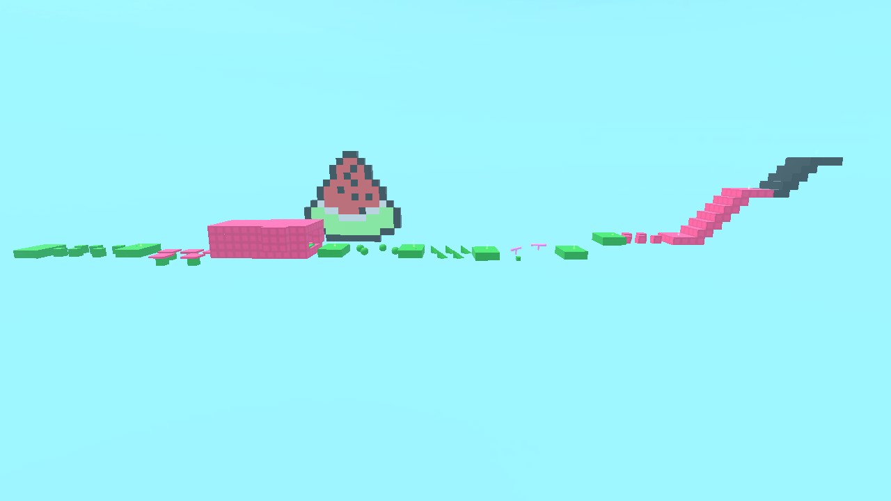 Short easy watermelon Obby 🍉