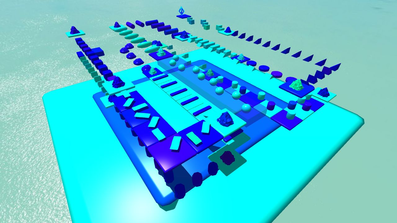 💙Mega blue and cyan parkour💙