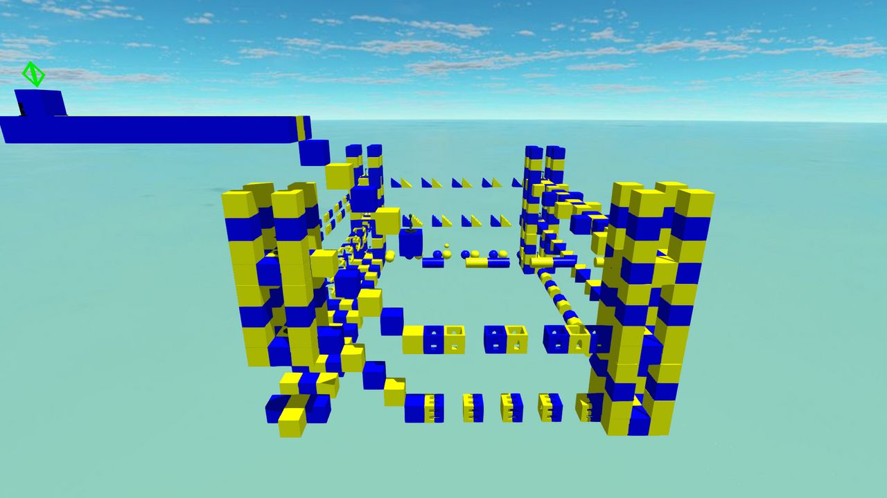 Blue and yellow obby