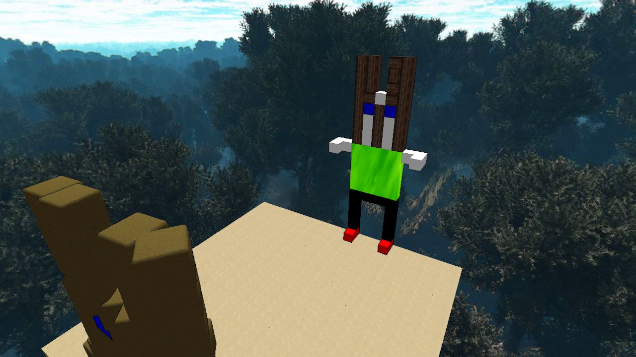 Vanny x glitchtrap pixel art