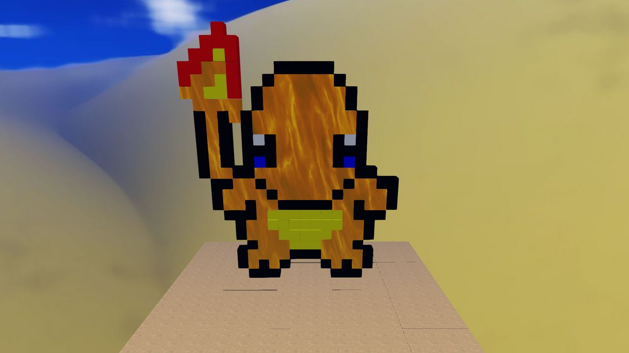 Charmander Pixel Art From Pokemon.