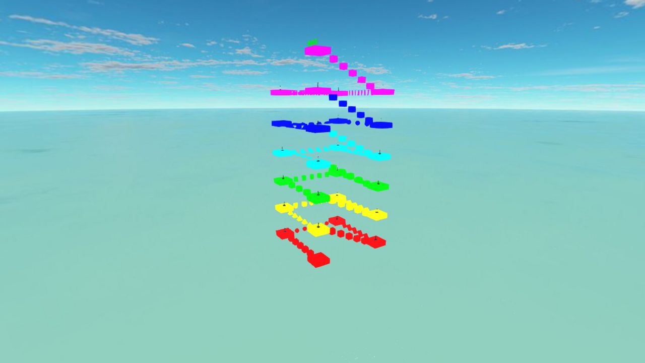 🌈MEGA RAINBOW NEON OBBY🌈