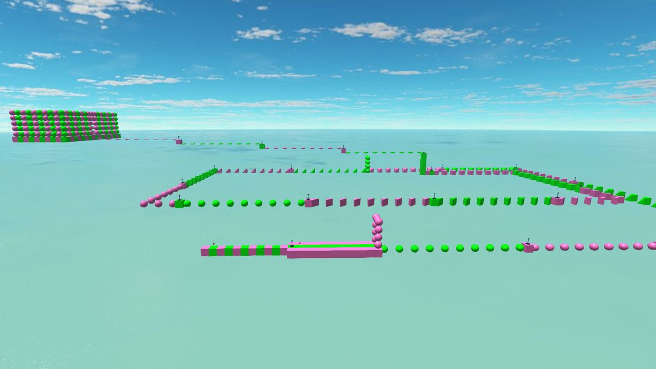 Old Long Pink & Green Obby