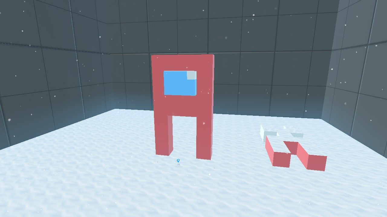 red crewmate and mini red crewmate died